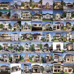 (LIMITED PROMO) Paket Platinum: 200++ Desain Rumah dan Aneka Bangunan 1, 2 Lantai + All Bonus Produk